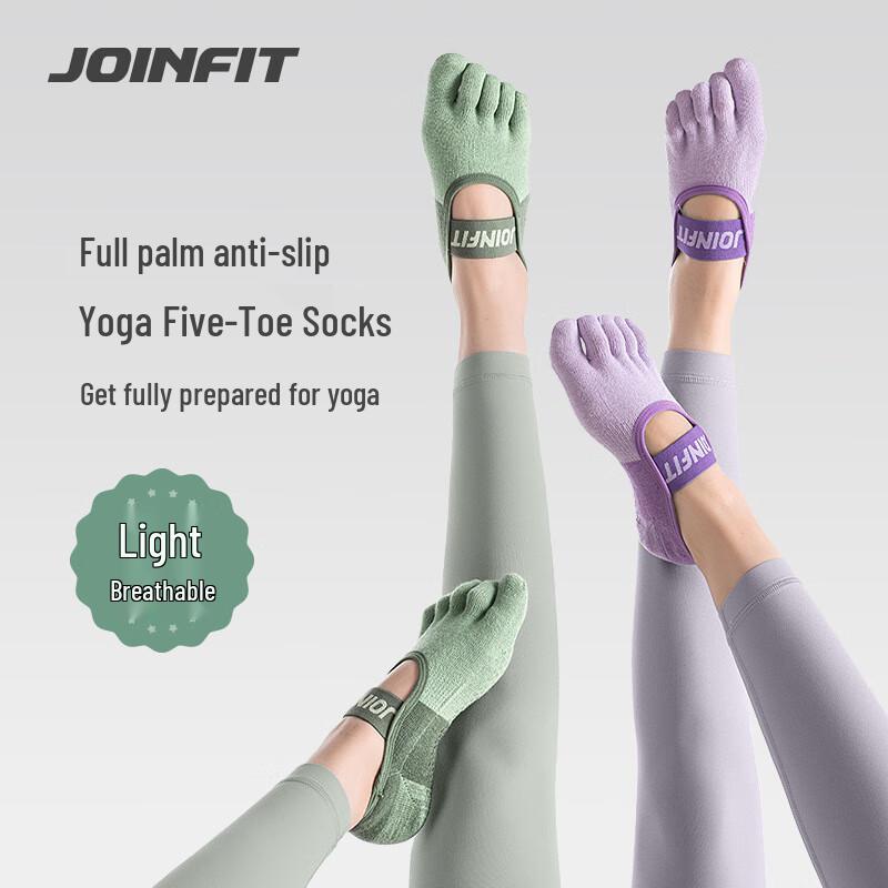 Jieyingfei 5 Pairs Non-slip Five-Finger Yoga & Pilates Socks