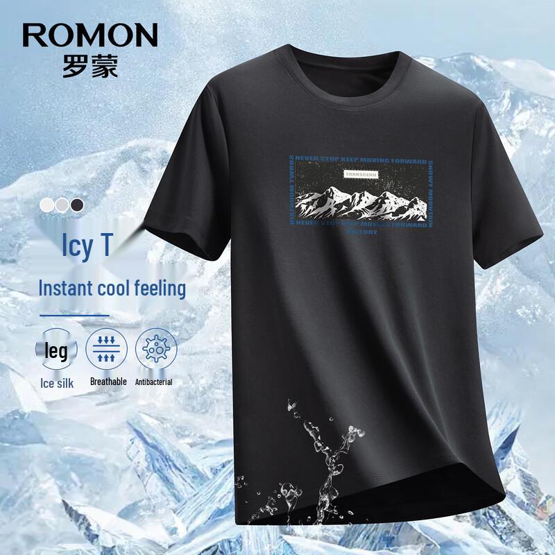 ROMON Men s 7A Antibacterial Cooling Short Sleeve T-Shirt 165