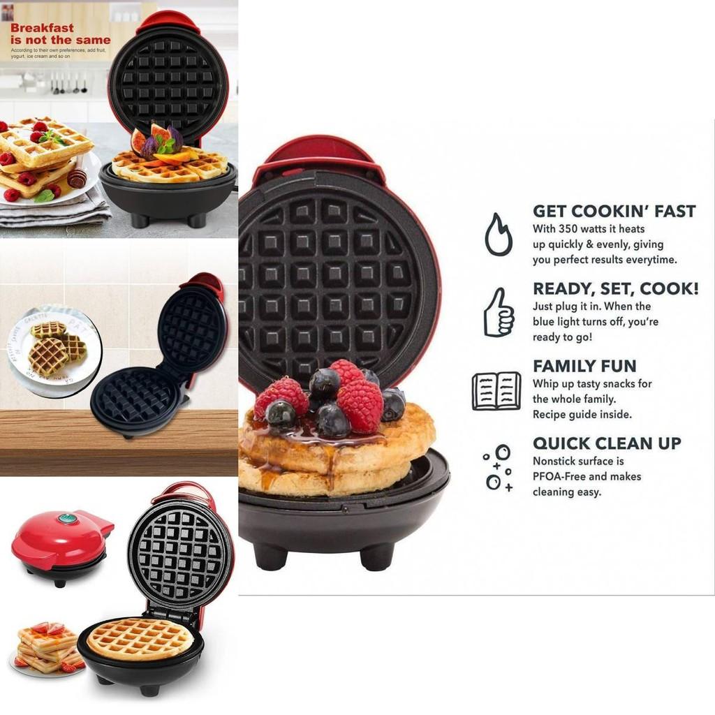 Mini Waffle Maker Non Stick Compact Home Use Childrens Baking Appliance With Logo For Breakfast Cooking