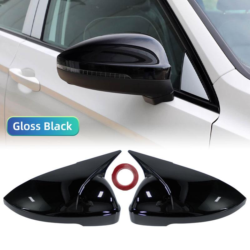 Car modified Accessories For Volkswagen VW Passat B8 2017- Black Carbon Fiber ABS Ox Horn Side Rearview Mirror Cover Trim