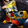 1pc Cuphead,Mugman,Minimalist Print Flannel Blanket Suitable for All Seasons, Perfect for Home, Travel, or Camping  28