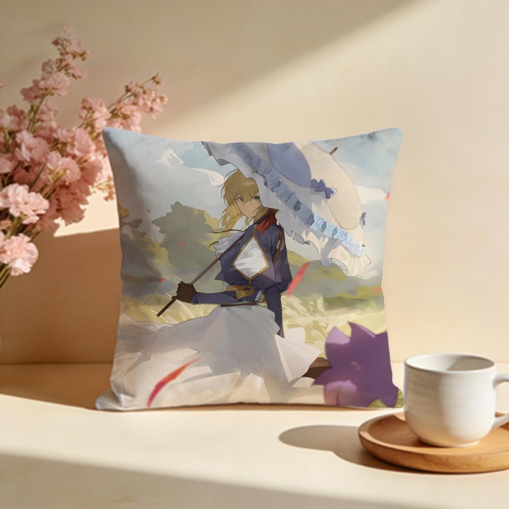 Stylish VViolet Evergardeniou Cushion Cover Stylish Washable Pillow Cover Ideal for Couch Bedroom Car Decoration