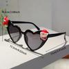 Heart Shaped Sunglasses Women New Cute Christmas Decorative Shades  Fashion Original Design Festival Rave Sun Glasses