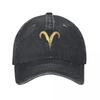 Aries Zodiac sign in GoldCap Baseball Cap designer cap Ball Cap Anime Sun Womens Beach Outlet Unisexs