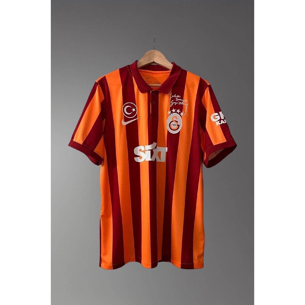 Yellow Red-galatsar'yy Icardi 100th Anniversary Football Jersey