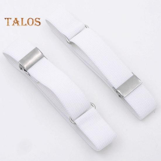 1 Pair Unisex Armband Adjustable Faux Leather 2CM Width Solid Color Elastic Shirt Sleeve Holder Arm Cuffs Bands Party Wedding Clothing Accessories