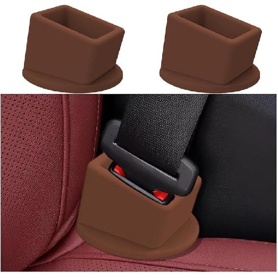 HZEL Car Seat Belt Buckle Holder, 2PCS Silicone Easy Access Vehicle Seatbelt Booster, Automotive Safetybelt Fixer Accessories To Make Buckling