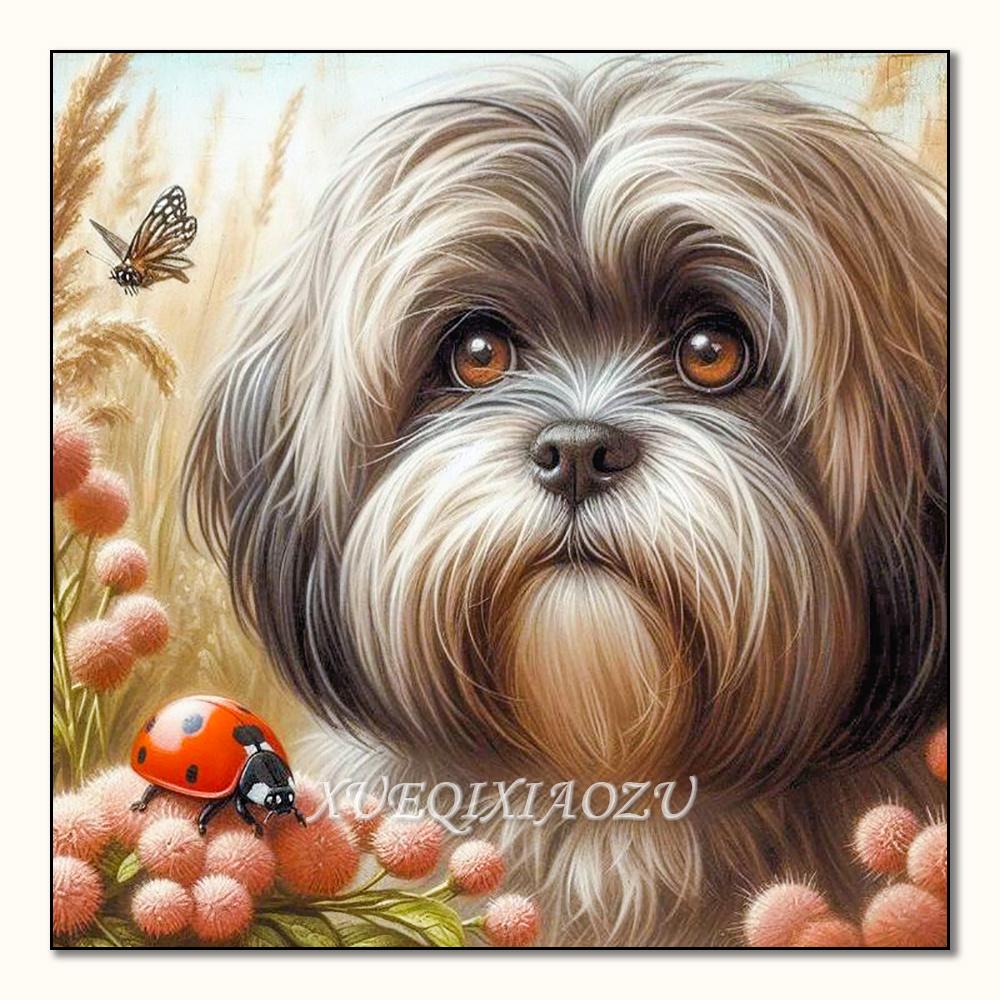 5D Diamond Painting Animal Dog Tiger Cat Cross Stitch Mosaic Kits Home Decoration Wall Stickers DIY Handmade Gift
