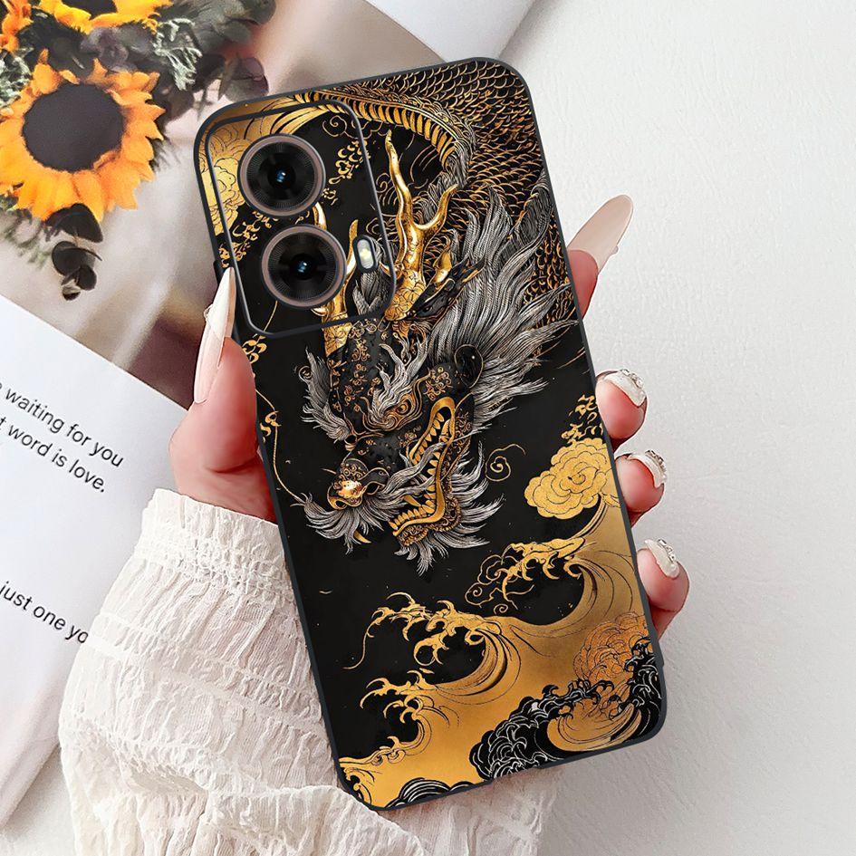 Case For Motorola Moto G35 Cover XT2433-5 Popular Flower Painted Soft Silicone Shockproof Coque For Moto G55 G75 G85 5G TPU Capa
