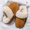 Fleece-Lined Height-Boosting Cotton Slippers: Non-Slip, Warm, Indoor/Outdoor