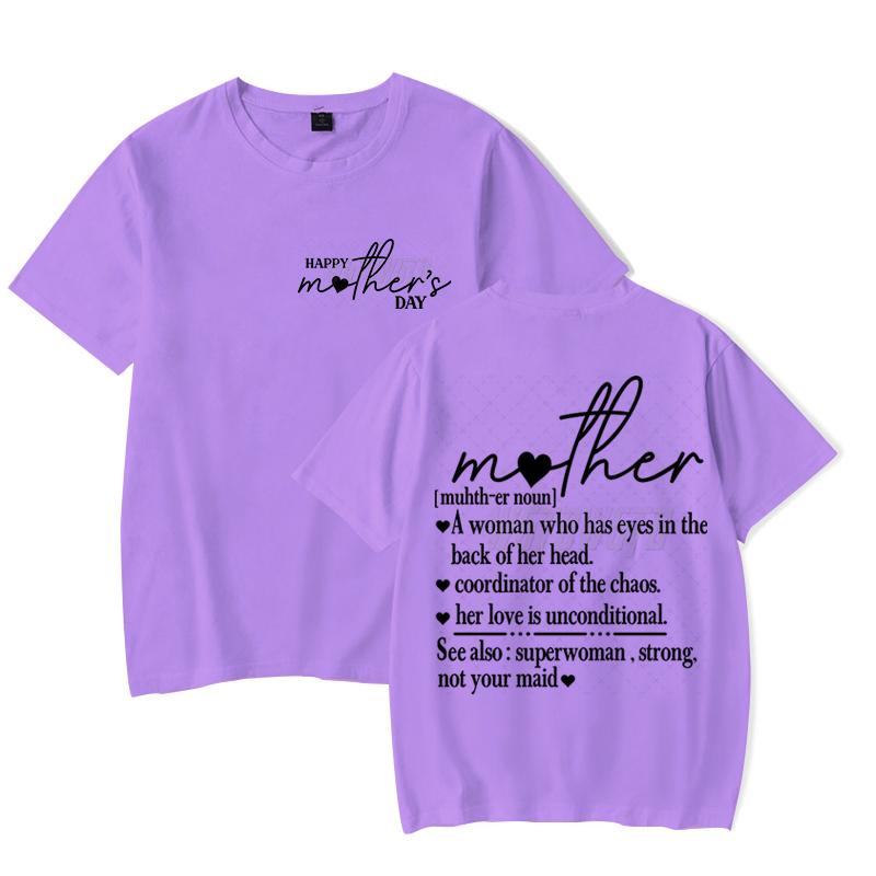 Happy Mothers Day Graphic T Shirts Women Trendy Mama Hearts Tshirt Design Mothers Day Gift Tee Mother Noun Letter Print Clothes