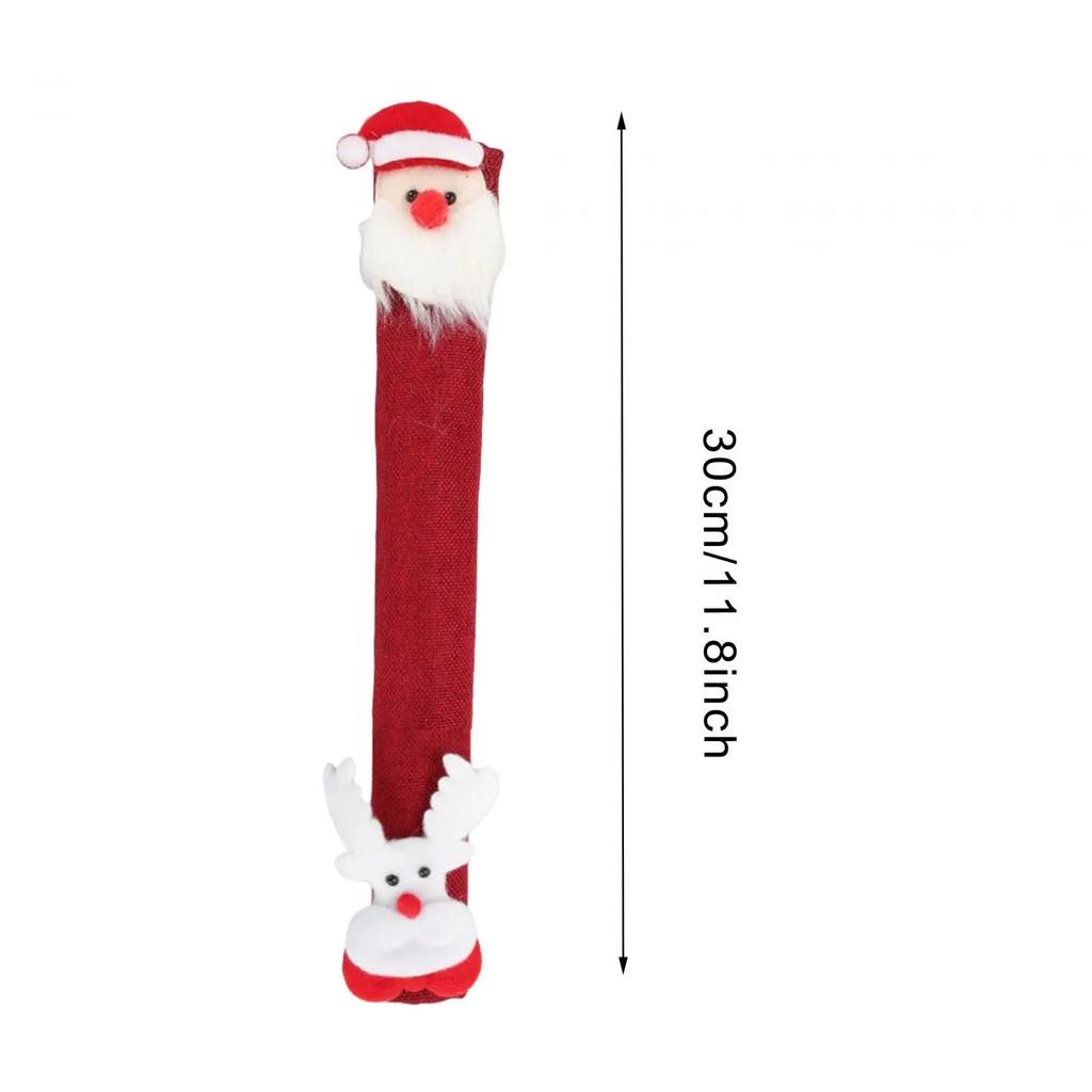 1pc Door Pull Gloves Christmas Decoration Practical Kitchen Appliance Handle Covers for New Year Christmas Microwave Fridge Oven