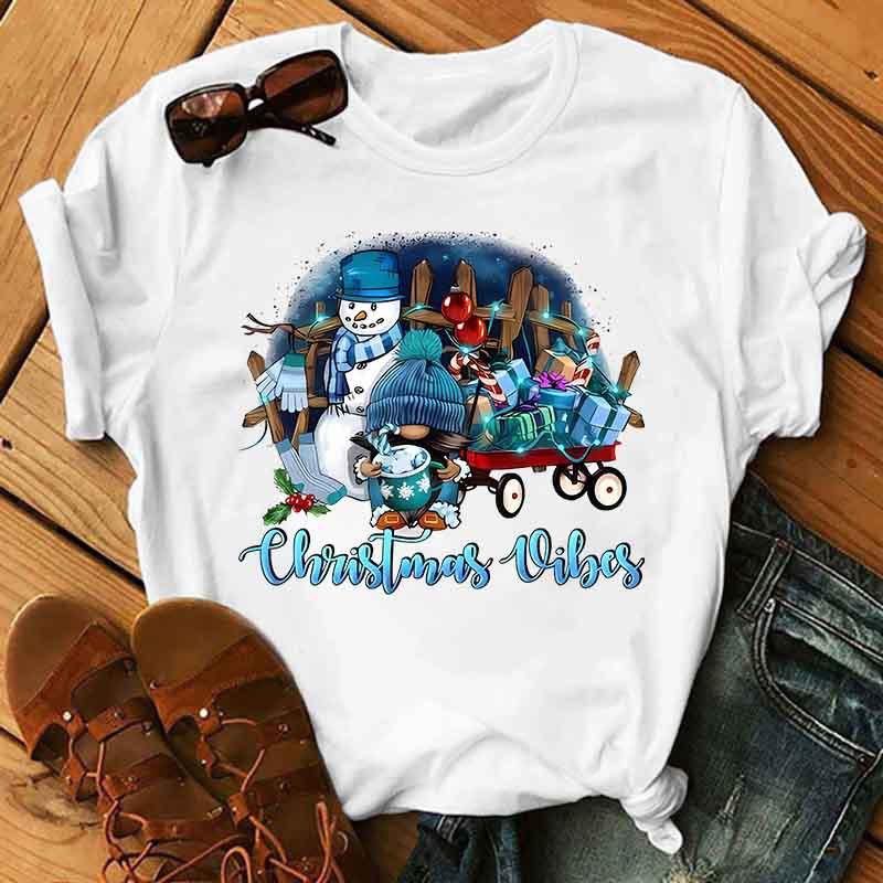 Damen Sommer Lässiges Kurzarm-T-Shirt Weihnachts-Serie Malerei Grafik Ästhetisch Harajuku Stil Grafik-T-Shirt