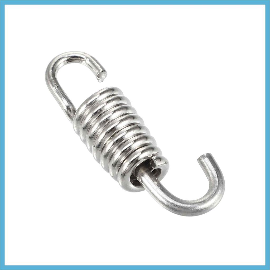BULLSPANN Muffler Exhaust Pipe Spring for Motorcycle Universal Stainless Steel 43mm Silver Tone 4pcs Replacement Parts Accessories