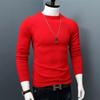 Autumn and Winter Round Neck Sweater Men's Solid Color Warm Thickening Loose Pullover Bottoming Youth Sweater