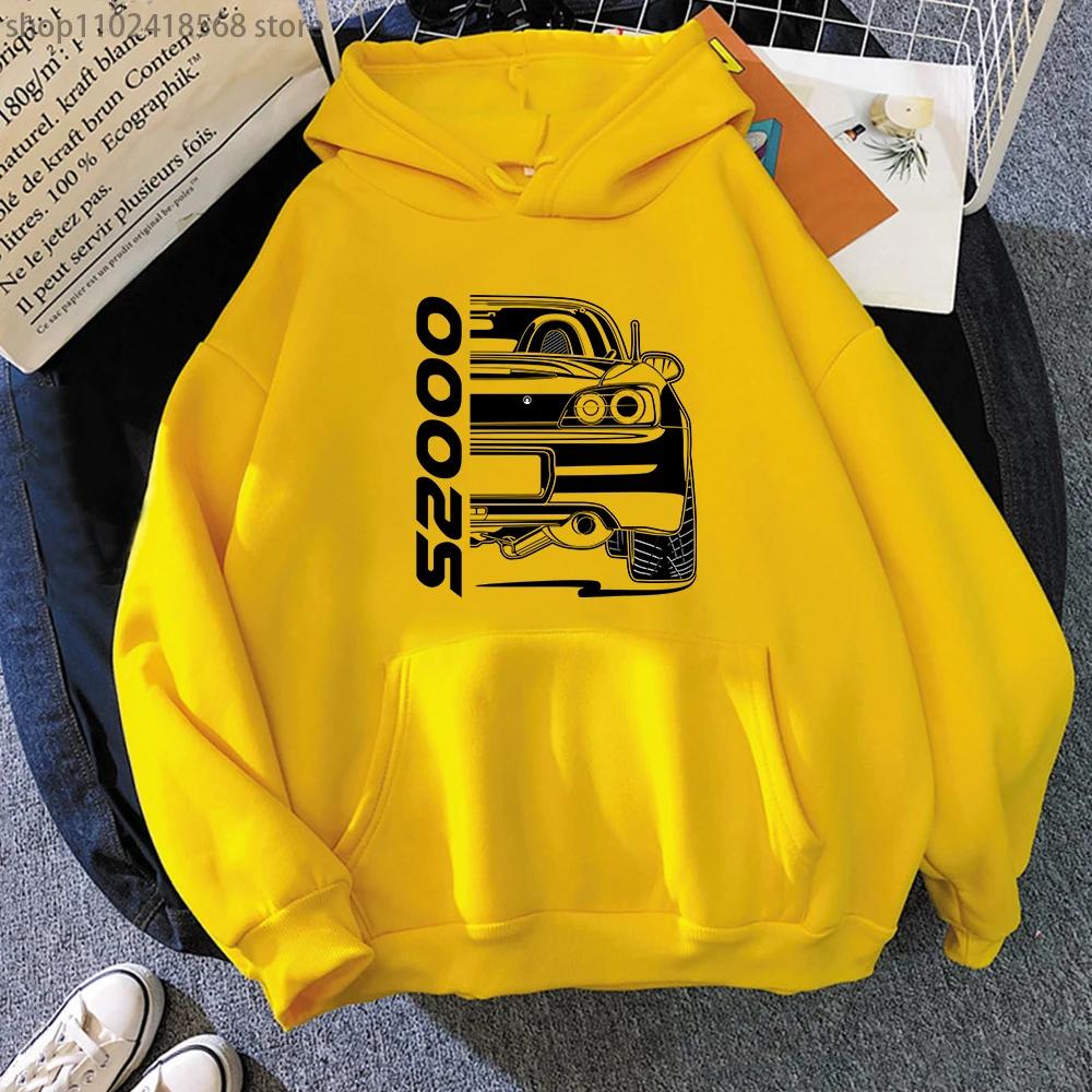 Initial D JDM Hoodie Del Sol Japanese Streetwear Women Car Print Winter Clothes High Quality Harajuku Male Tops