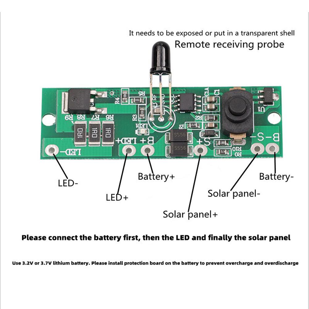 3.2V 3.7V Solar Street Light Control Panel Circuit Board with Remote Control Solar Street Light Driver Board Solar Lamp Board