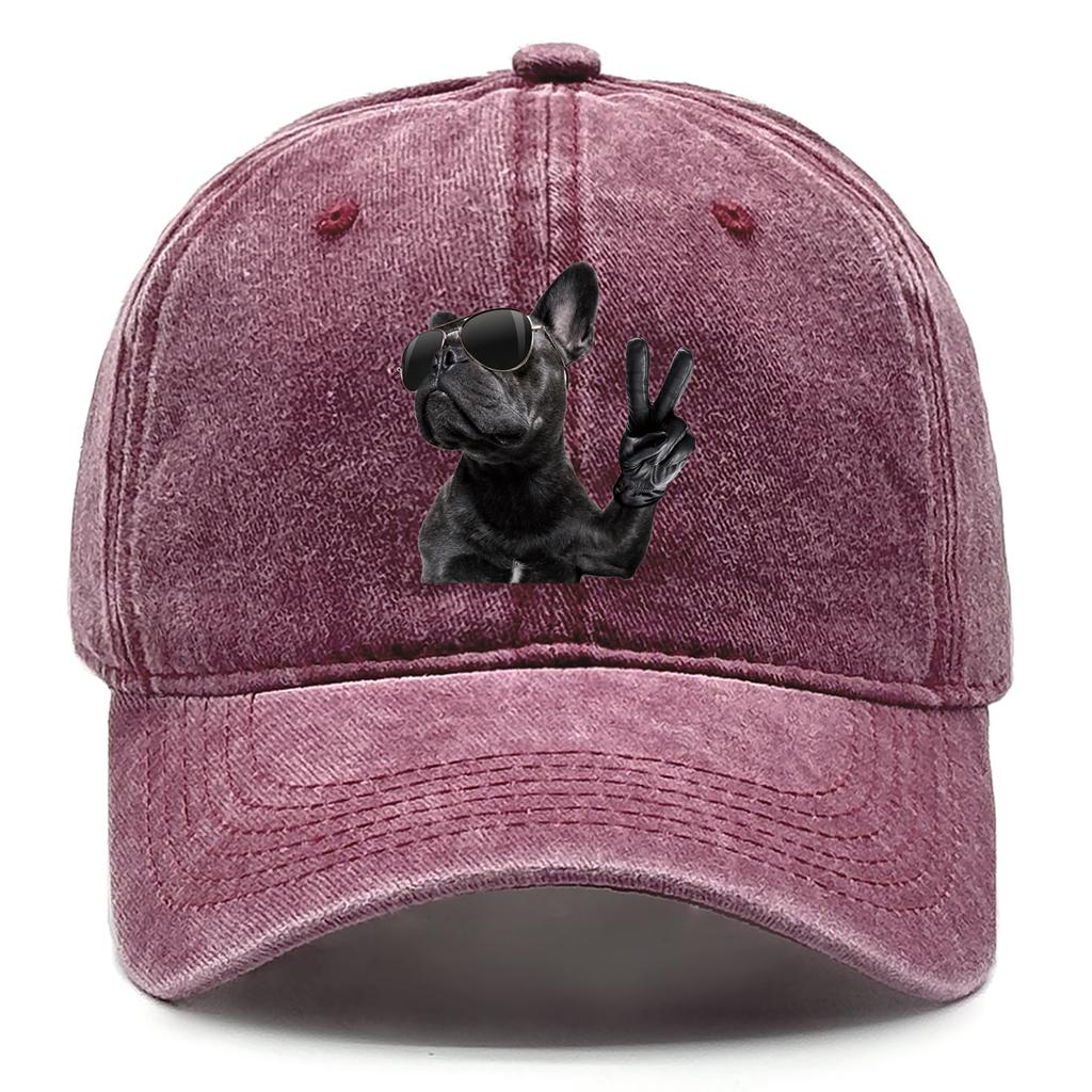 Cool Dog In Sunglasses Print Adjustable Sun Hat Sports Hat Headwear Leisure Snapback Baseball Cap Perfect For Outdoor Sports