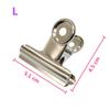 4 Pcs Round Metal Grip Clips Silver Bulldog Clip Stainless Steel Ticket Clip Stationery Bills Metal Clip Office Supplies