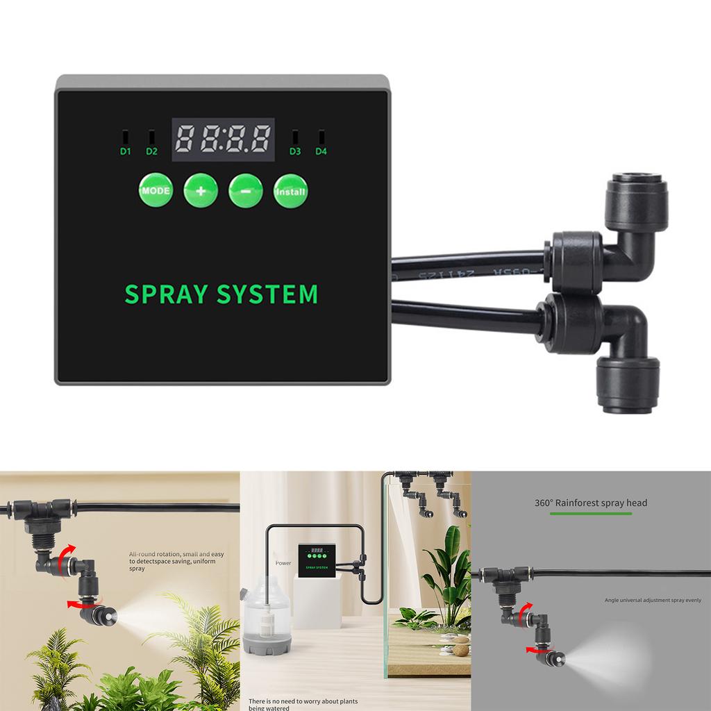 Reptiles Intelligent Sprays System Fogger Terrariums Humidifier Electronic Timer for Large Capacity Water Tanks
