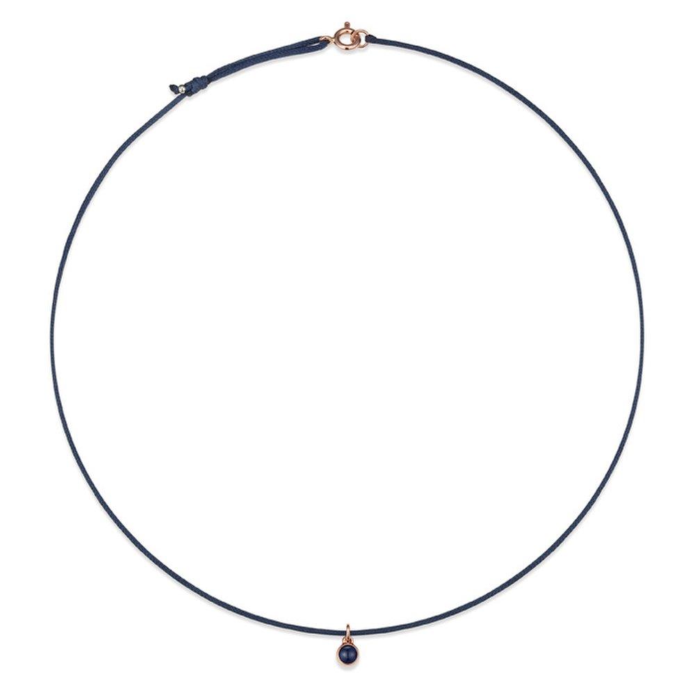 [September Birthstone Sapphire] De Bon Didi Necklace Navy Jdrnrws109B