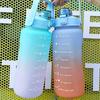2 Liter Grote Capaciteit Sport Waterfles Lekvrij Kleurrijk Plastic Beker Drinken Buiten Reizen Draagbaar Sportschool Fitness Kannetjes