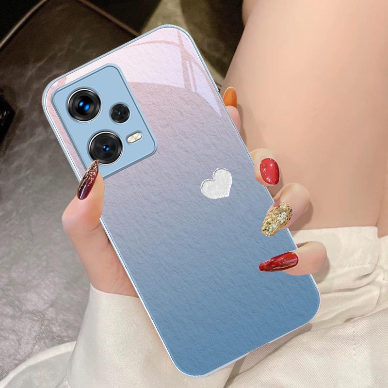 Beiwen Love Purple For Xiaomi 14 Ultra 13 Lite Redmi Note 13 11 Pro 12 Plus Poco X6 3 Pro F4 6 GT Tempered Glass Phone Case