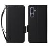 For Samsung Galaxy M36 5G Case with Wrist Strap Litchi Texture PU Leather Wallet Phone Cover