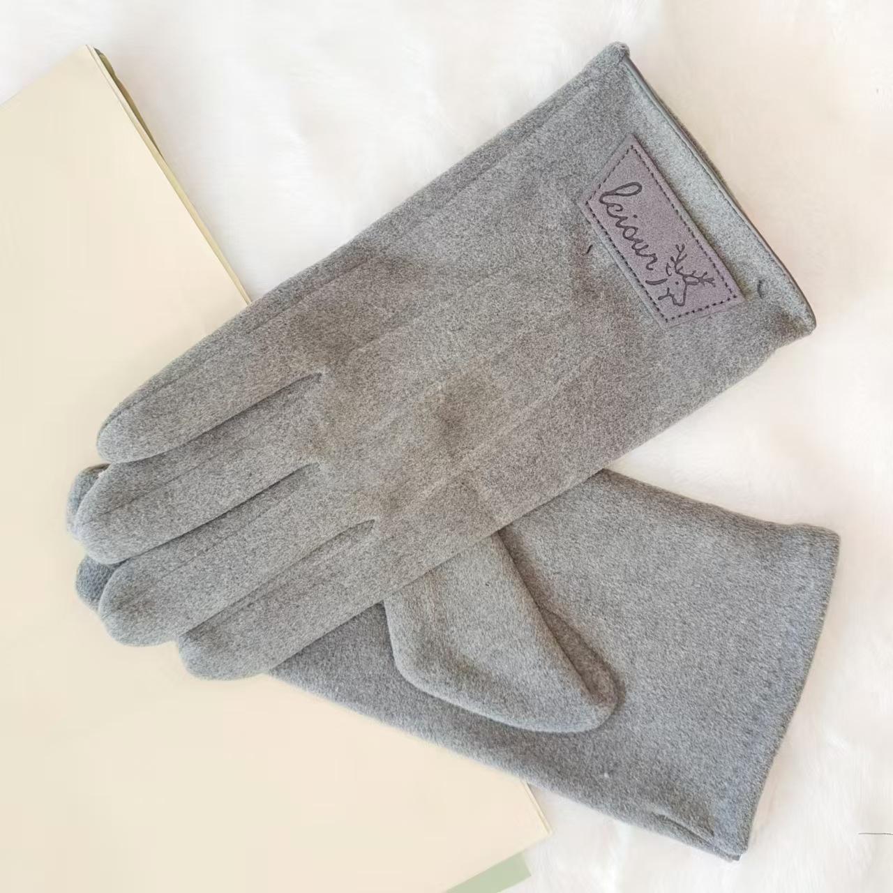 

Мужские ветрозащитные флисовые перчатки для велоспорта с сенсорным экраном нового стиля One Size серый