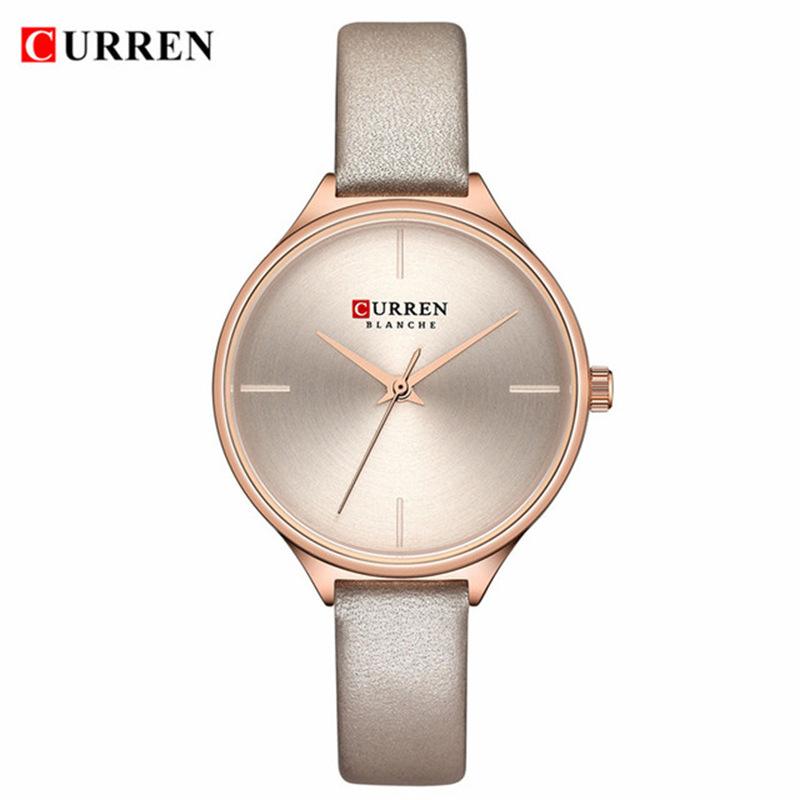 CURREN New Top Ladies Watch Casual Quartz Watch Belt Simple Small Freshmen Watch