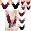 Luxurious Womens Fashion Winter Outdoor Sport Warm Fur Crystal Thick Finger Gloves Mittens