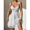 Women clothes European and American Lace Patchwork V-neck Backless Sling Sexy dresses for women