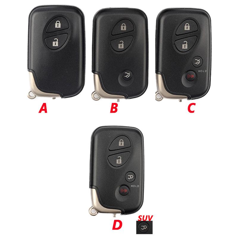 Bztopkeys Smart Car Key Cover Diy 3/4Buttons For Lexus Is250 Ls460 Gs Es350 Gs350 With Key Insert Remote Fob Replacement Shell