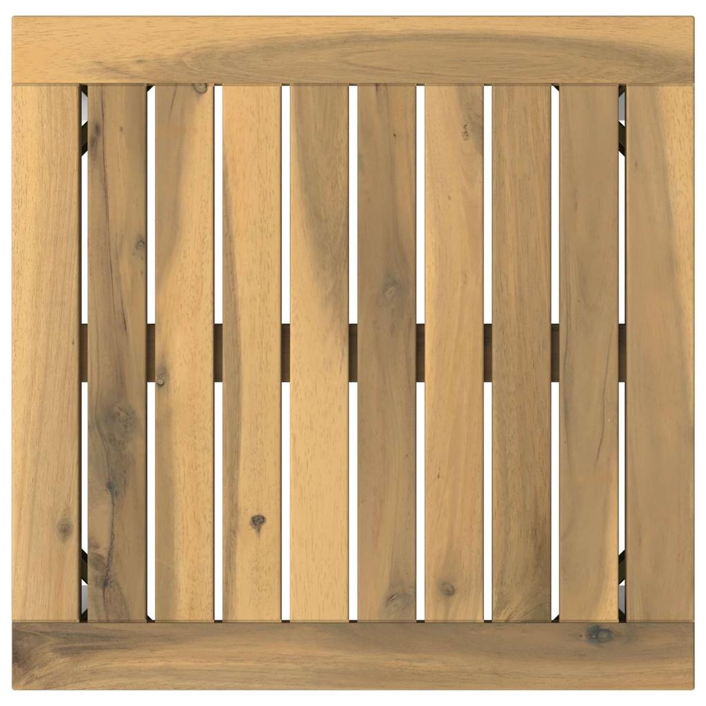 Coffee Table White 40 X 40.5 X 36 Cm Solid Acacia Wood