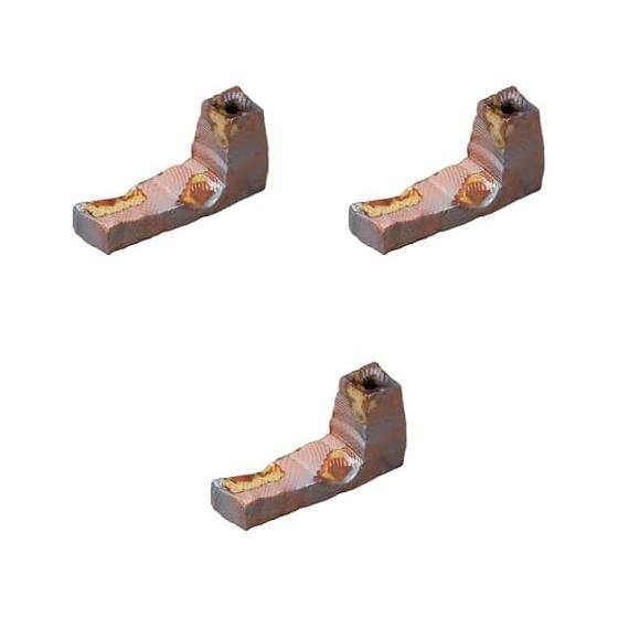 Set of 3 Handmade Ripple Chopstick Rests, 8x2x4.3cm, Ceramic Chopstick Holders by Setomonohonpo