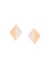 Kicky and Perky 925 Sterling Silver Gold Plated Mother of Pearl Shell Station Layred Square Necklace Earrings Jewelry Set For Womens