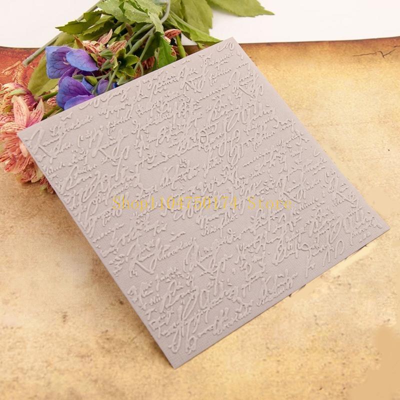 Embossing Folder Handwritten Words Background Embossing Template for DIY Greeting Card Scrapbooking Embellishments Top Sale