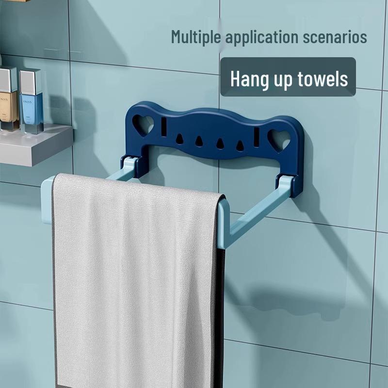 Foldable Wall-Mounted Bathroom Organizer: Punch-Free Storage Shelf & Basin Rack