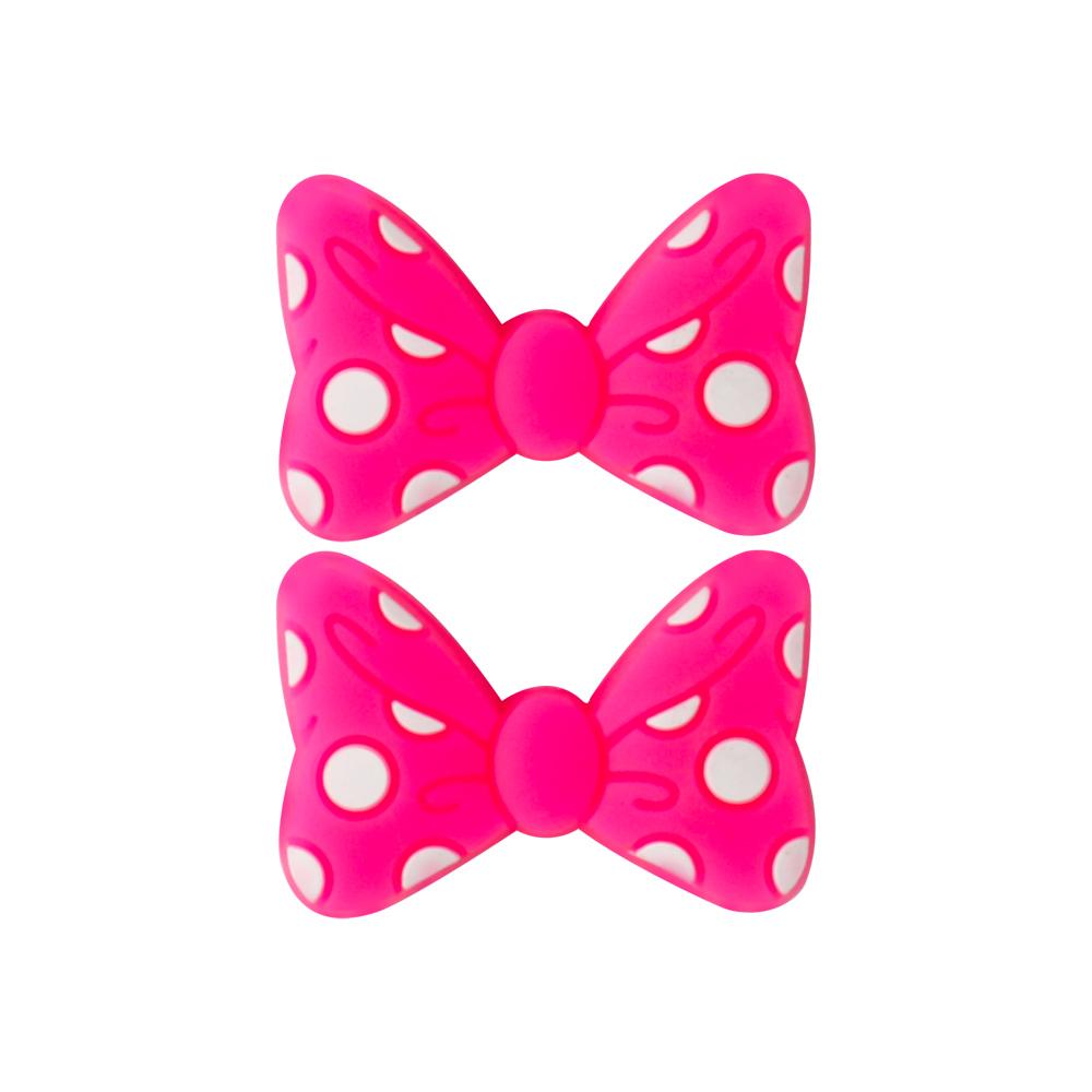 Kovict 6pc Bowknot Silicone Beads For Jewelry Making Food Grade Mini Bow Tie Beads DIY Pacifier Chain Accessories