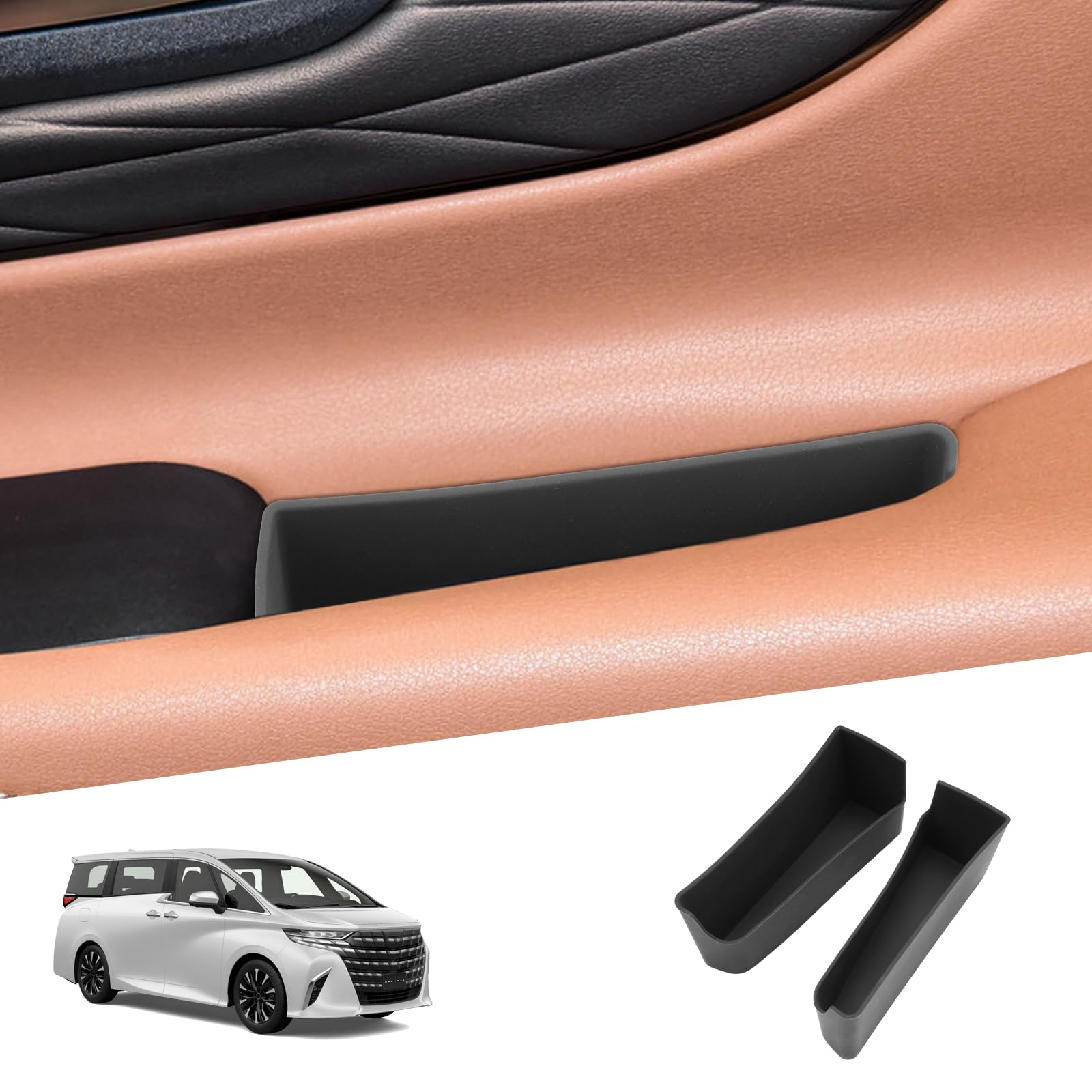 

SHAOHAO New Toyota Alphard 40 Series 4th Generation Dedicated Door Open Tray Mat Rubber Mat Silicone Material Dashboard Interior Parts Toyota Vellfire чёрный