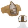 V10 Half Face Steel Mesh Breathable Protective Face Guard Competition Protective Cycling EquipmentKhaki