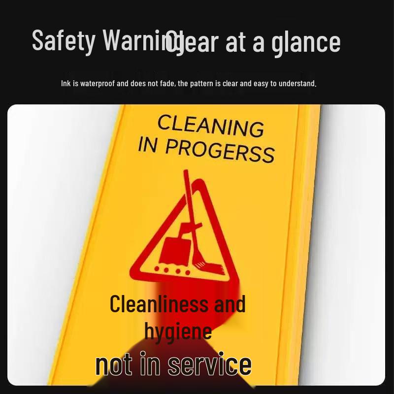 Yi Jia Le A-Frame Notice Board: Caution Wet Floor, No Parking, Thickened Freestanding Sign for Malls & Hospitals