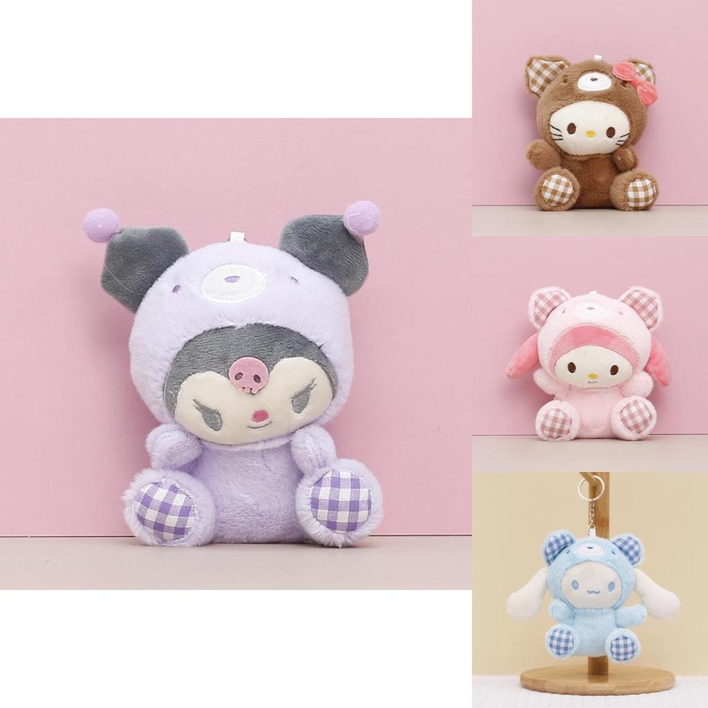 Adorabile Portachiavi Ciondolo Peluche Sanrio Melody Cinnamoroll Kuromi Bambola Regalo
