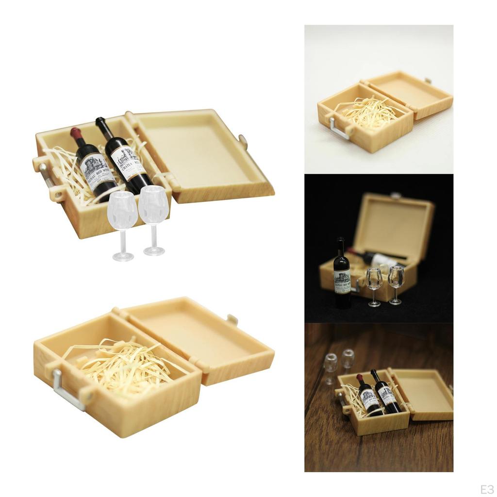 1:12 Doll Box Decor ,Miniature Food Baking Making Set, Party Accessories Toys Storage