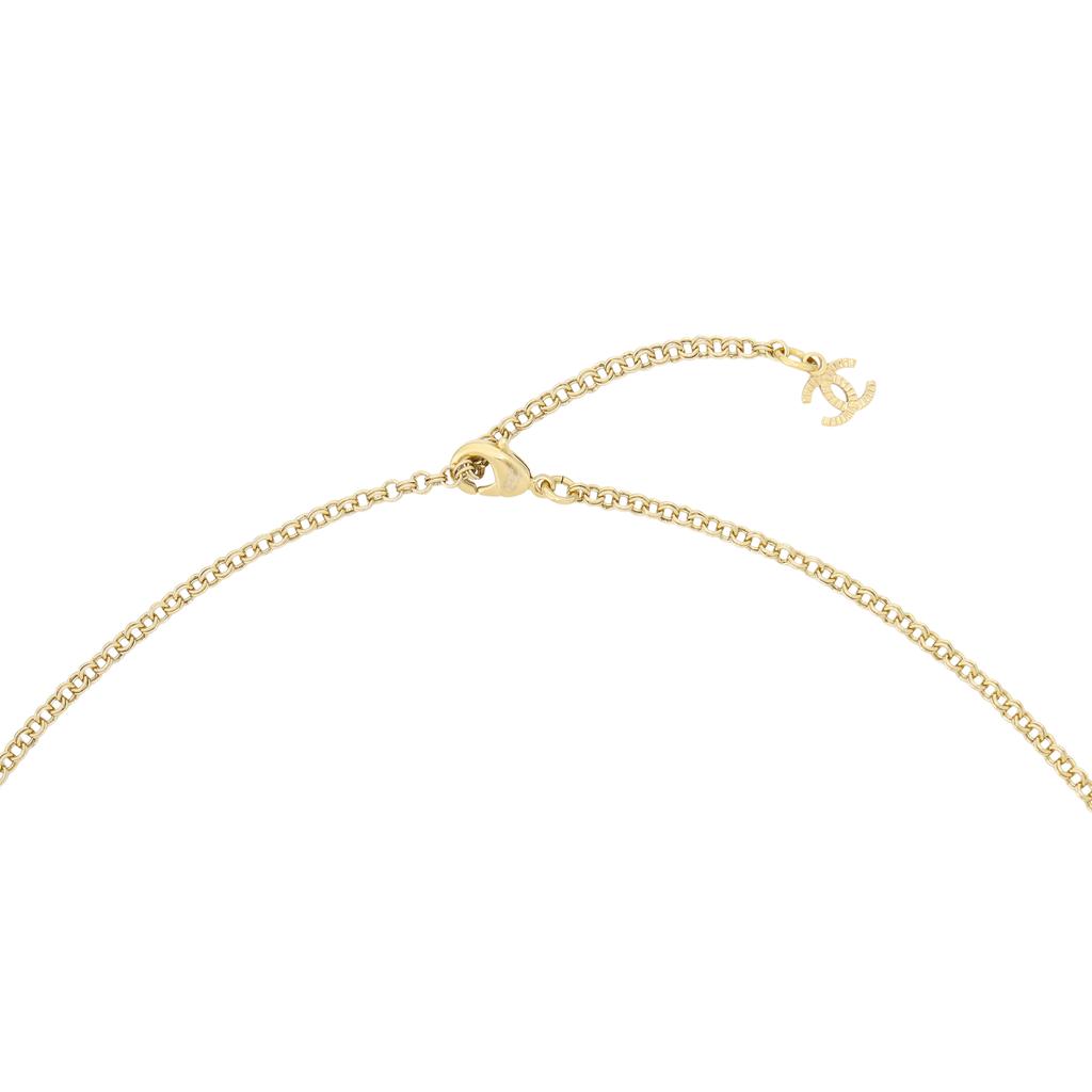 Chanel 24P Spring Summer Collection Solid Color Double C Pendant Necklace Women Necklace Gold ABD105-B16157-NW375