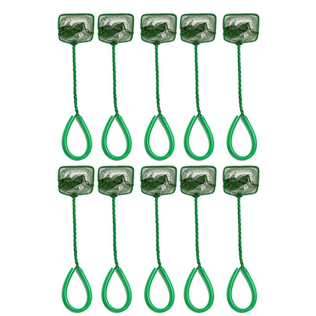 10Pieces Fish Catching and Fishtank Cleaning Nets for Home Aquarium Enthusiasts and Pet Store Easy To Use with Fine Mesh