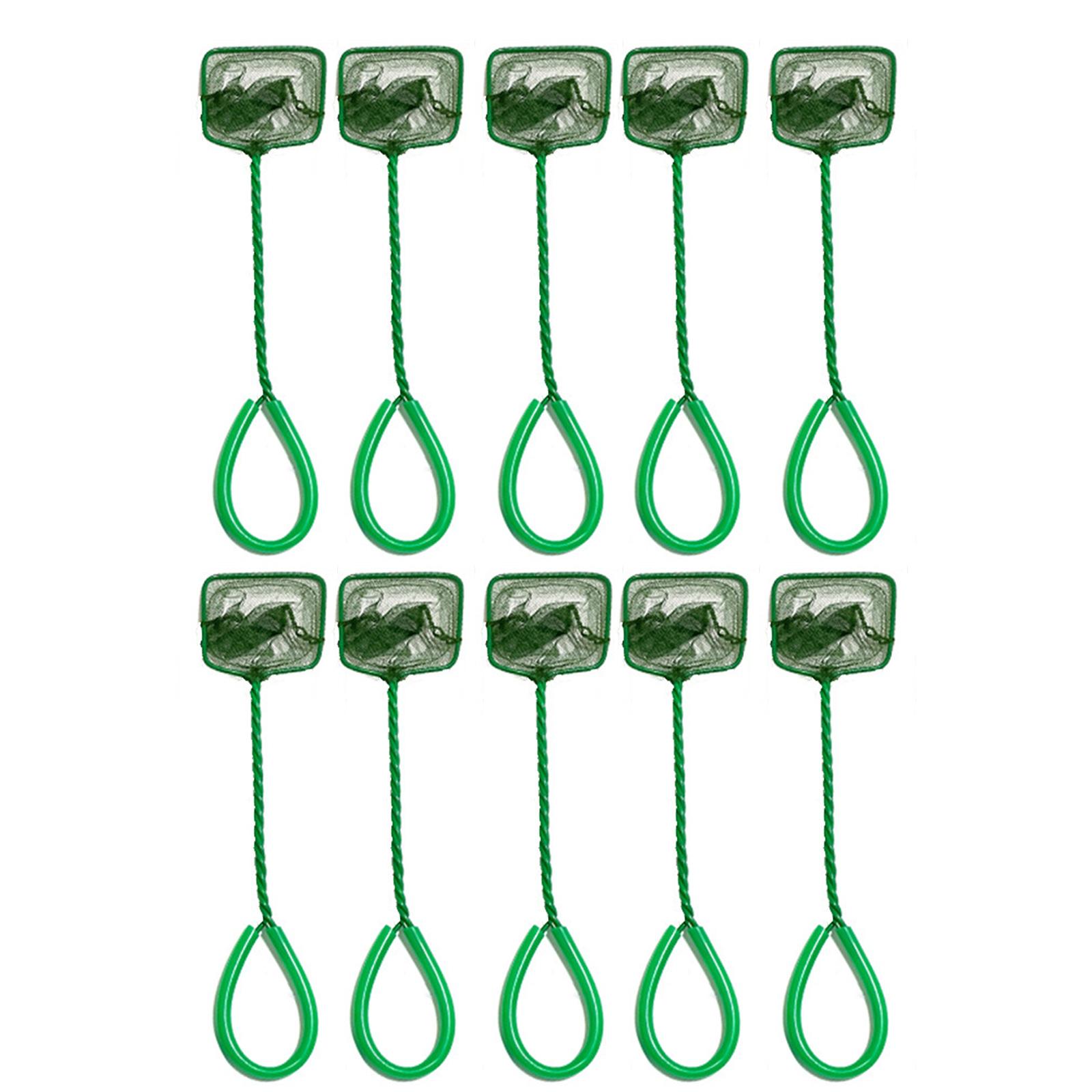 

10 штук сеток для ловли рыбы и чистки аквариума для любителей домашних аквариумов и зоомагазинов. Простые в использовании, с мелкой сеткой. A