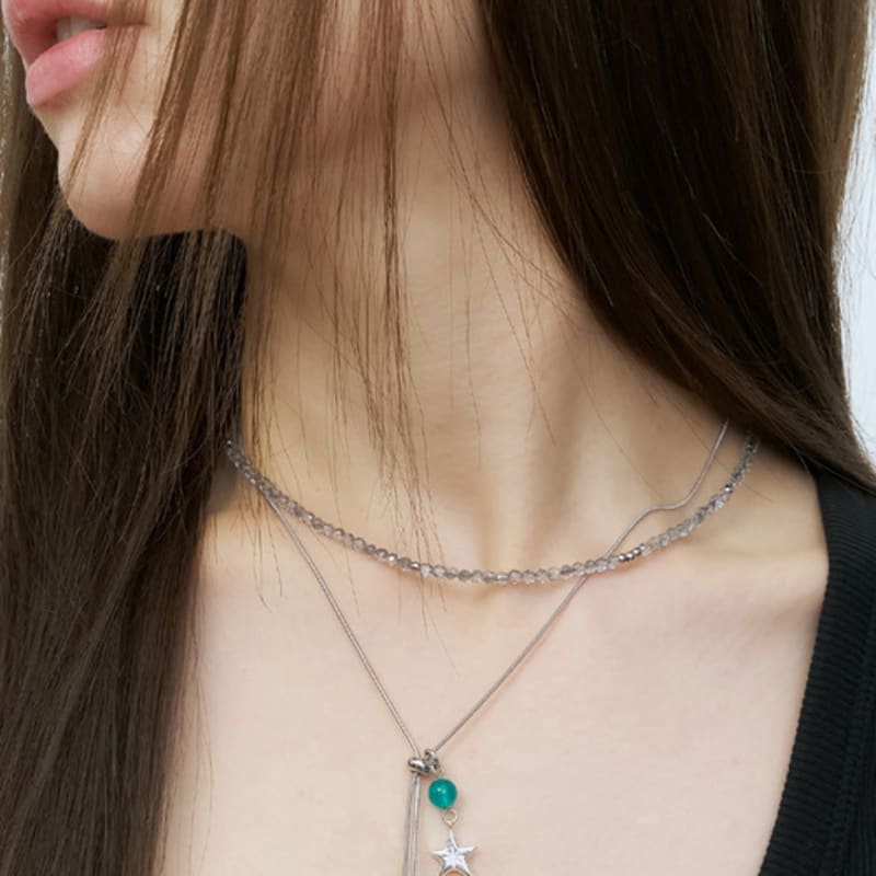 

XANADU SPINEL NECKLACE ICY BLUE