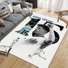 Guler Flanell Teppich mit Aufdruck, Heim Sofa Dekoration für Wohnzimmer & Schlafzimmer, Rutschfeste Spiel Flanell Bodenmatte für Spielzimmer