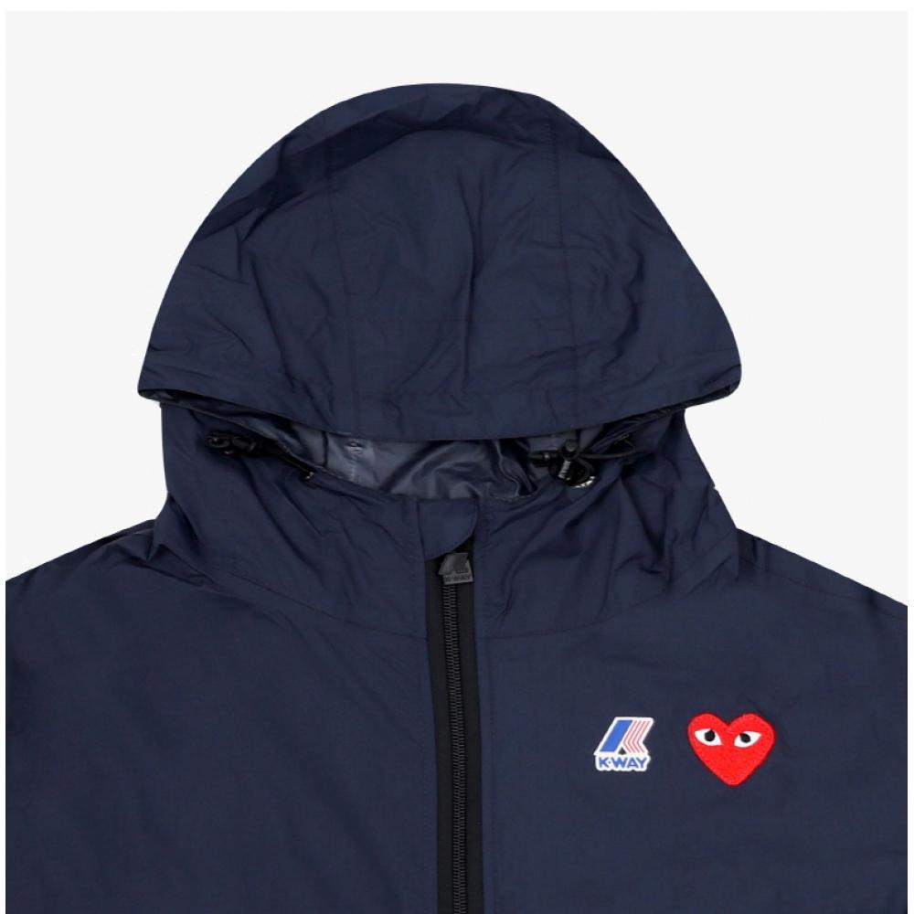 Comme Des Gar Ons Red Double Heart Wappen Jacket Az J501 051